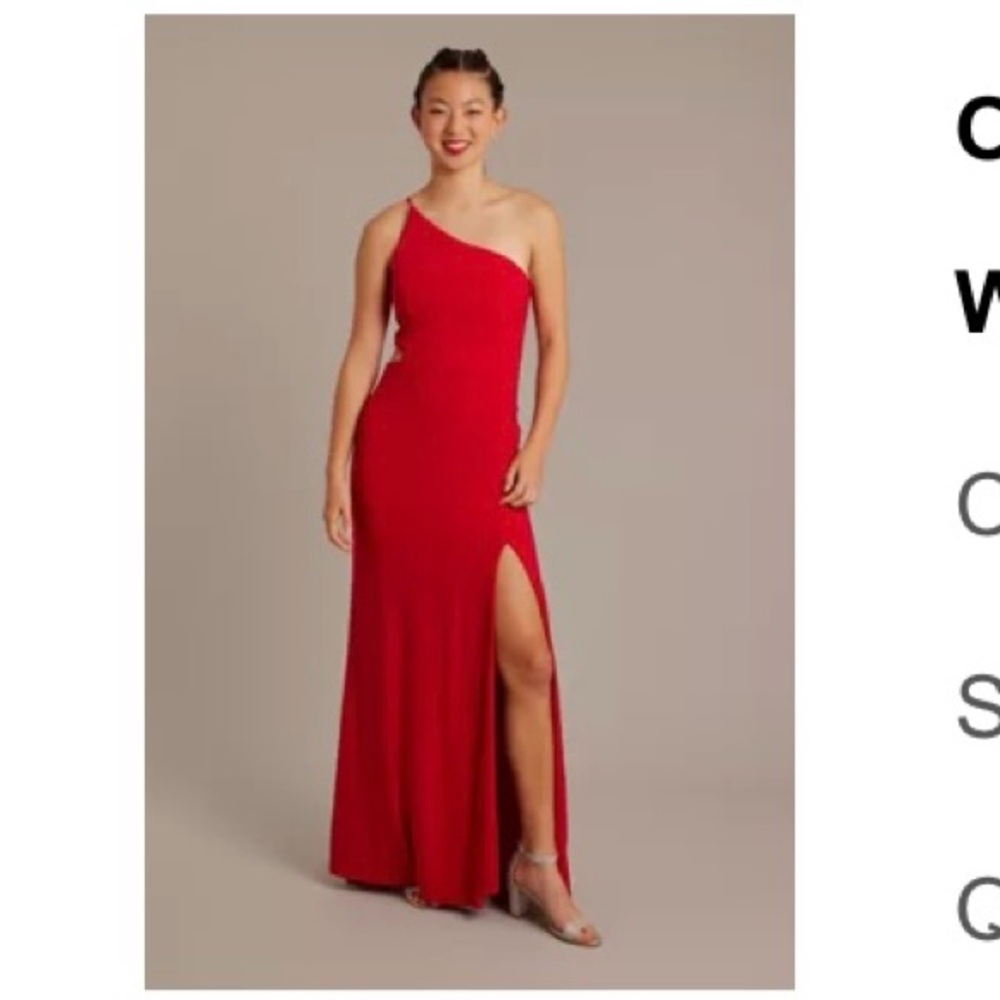 One Shoulder Red Jersey with Cutout